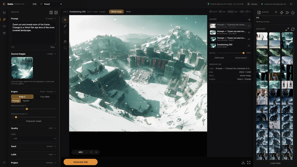 STELLAR — desktop UI screenshot